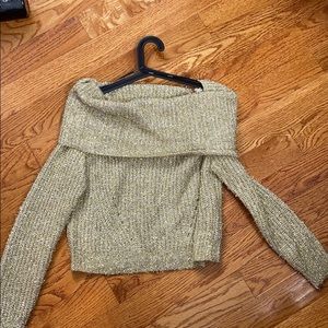 SOLD ✨ forever 21 gold and silver tinsel sweater